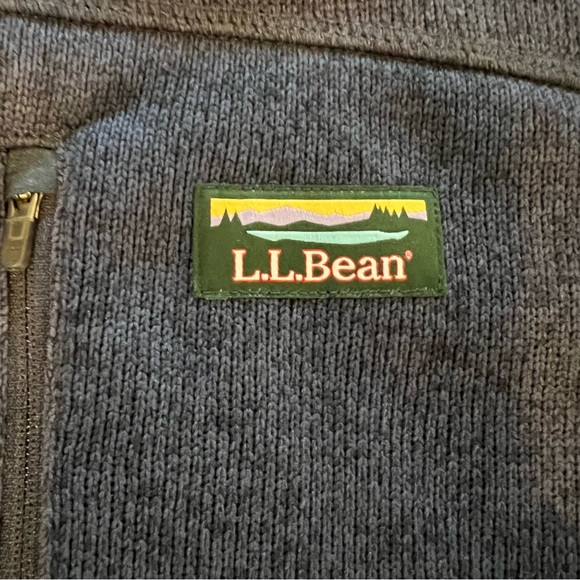 L.L Bean XXXL TALL Fleece Jacket Full Zip Navy Blue 504939 Slightly Fitted - Picture 2 of 4